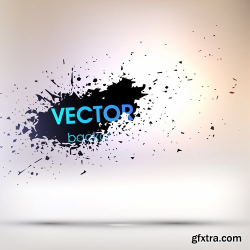 Collection of vector image smear smudge splatter stain spray 25 EPS