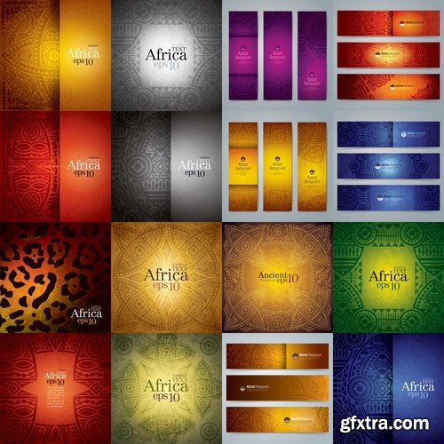 Collection of vector background image background is African theme flyer banner poster 25 EPS