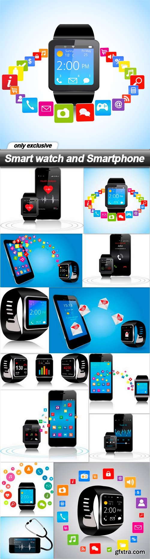 Smart watch and Smartphone - 13 EPS