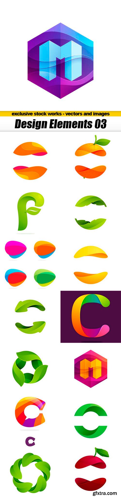 Colorful Vector Design Elements Part 03 - 15x EPS