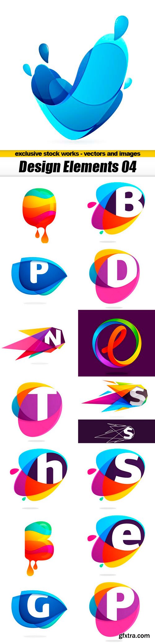 Colorful Vector Design Elements Part 04 - 15x EPS