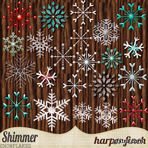 Scrap Kit - Shimmer Snowflakes