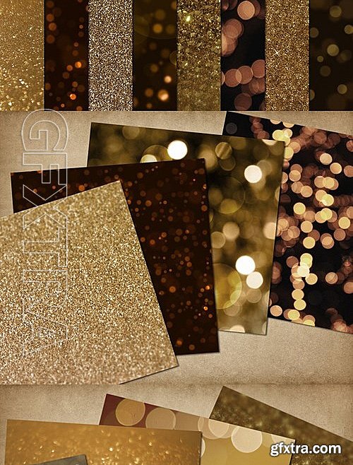 CM - Gold Bokeh and Glitter Backgrounds 470294