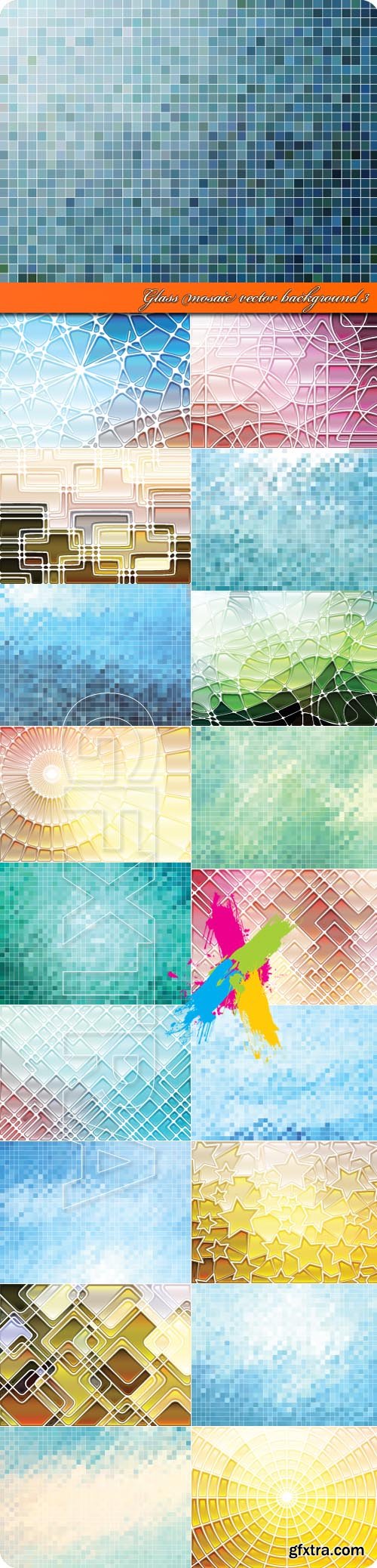 Glass mosaic vector background 3