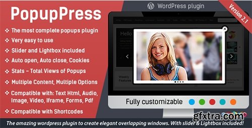 CodeCanyon - PopupPress v2.1.8 - Popups with Slider & Lightbox for WP - 5197157