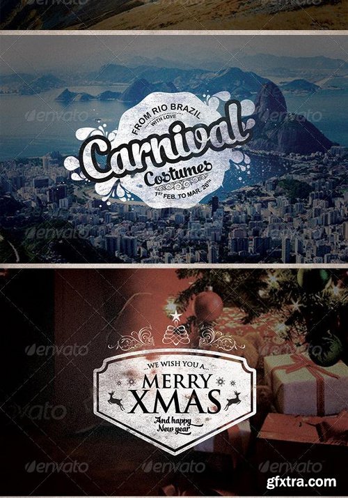 Graphicriver Christmas and Other Vintage Badges 6253978