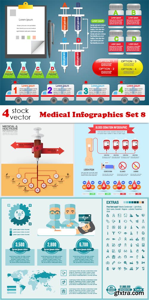 Vectors - Medical Infographics Set 8