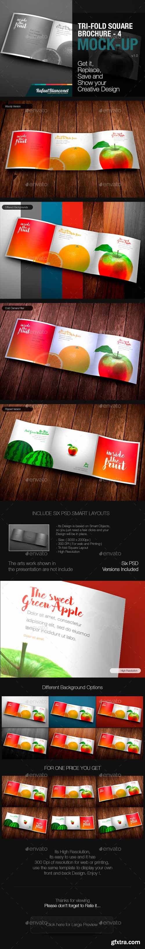 GR - Tri-Fold Square Brochure Mock-up - 4 14017614