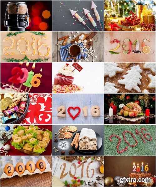 Collection logo 2016 Christmas New Year food products from food decoration 25 HQ Jpeg