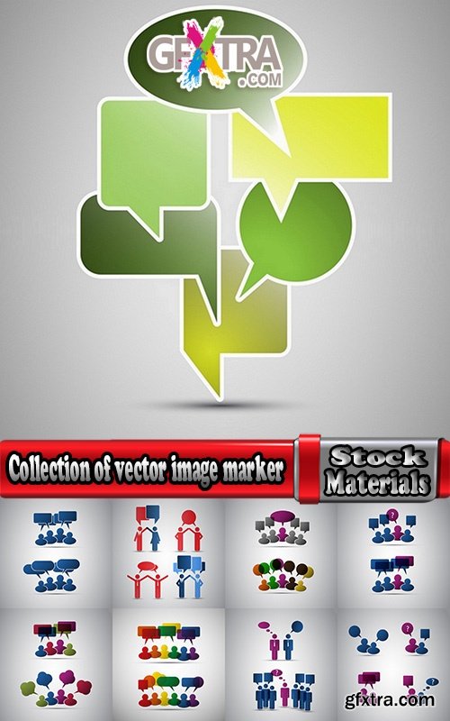 Collection of vector image marker mark label sticker infographics 25 EPS