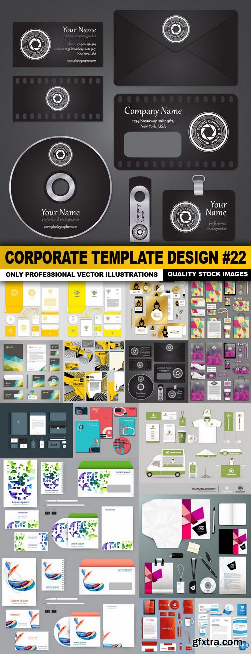 Corporate Template Design #22 - 16 Vector