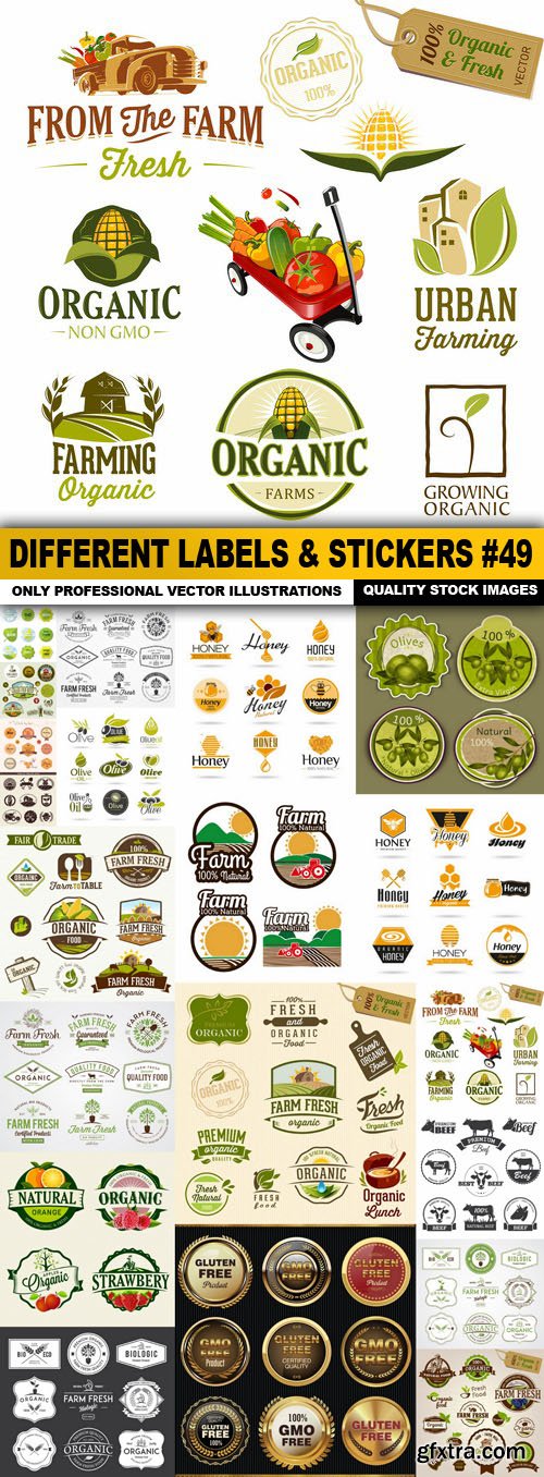 Different Labels &amp; Stickers #49 - 20 Vector