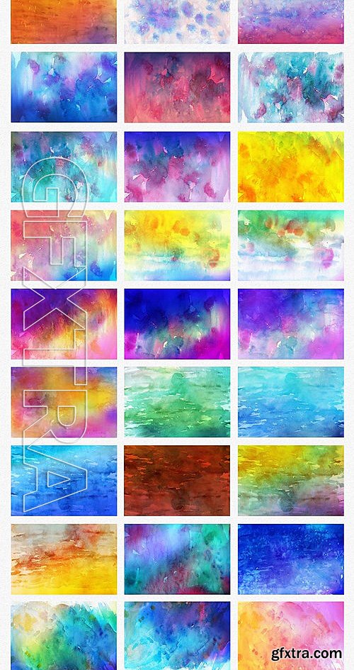 CM - 100 Watercolor Backgrounds 2 419250