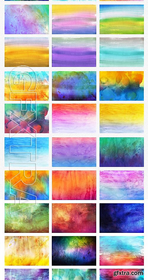 CM - 100 Watercolor Backgrounds 2 419250