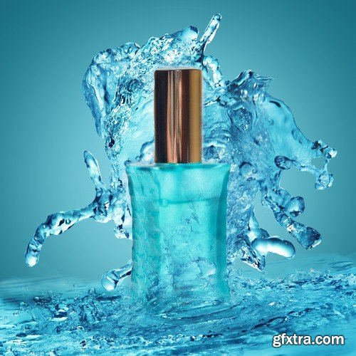 Perfume bottle spray of water