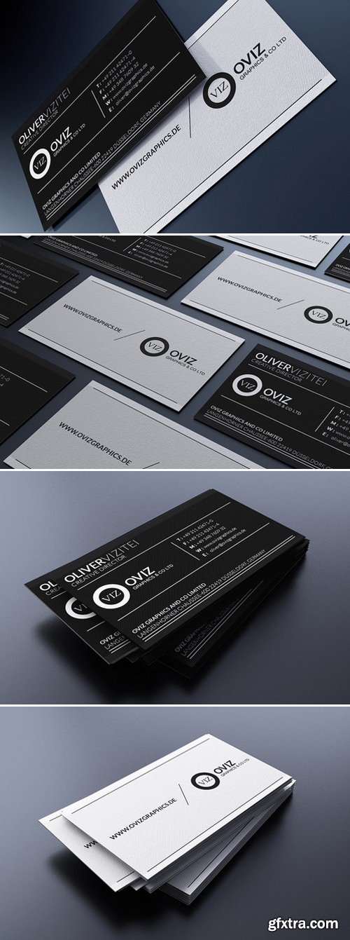 CM - Black And White Business Card 160693