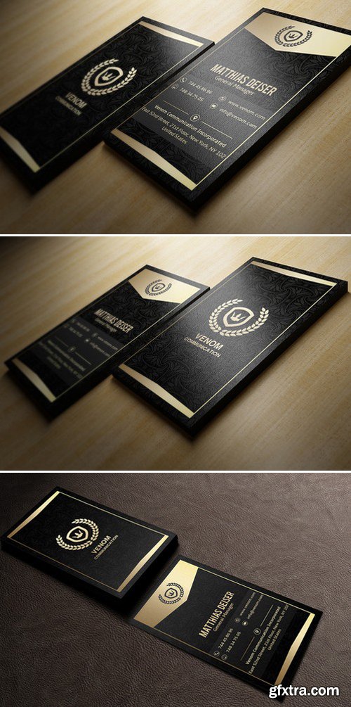 CM - Gold And Black Business Card 93997