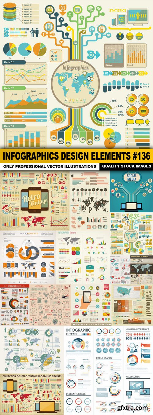 Infographics Design Elements #136 - 15 Vector