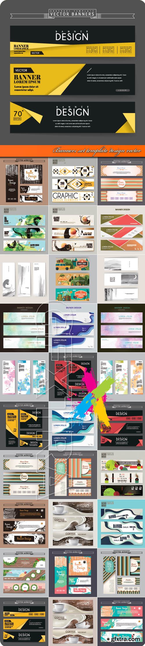 Banners set template design vector