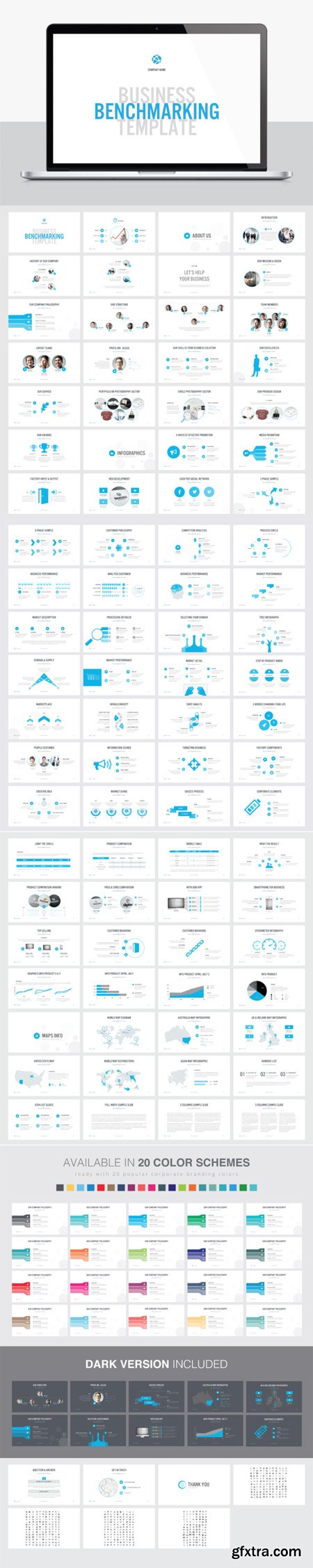 CM - BENCHMARKING PowerPoint Template 470870