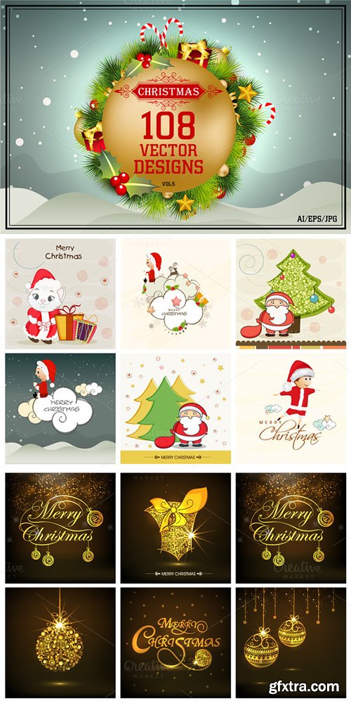 CreativeMarket Creative Christmas Bundle - Vol 5 469082