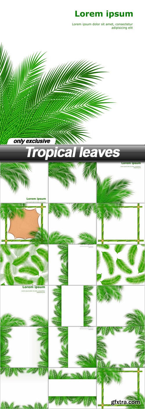 Tropical leaves - 18 EPS