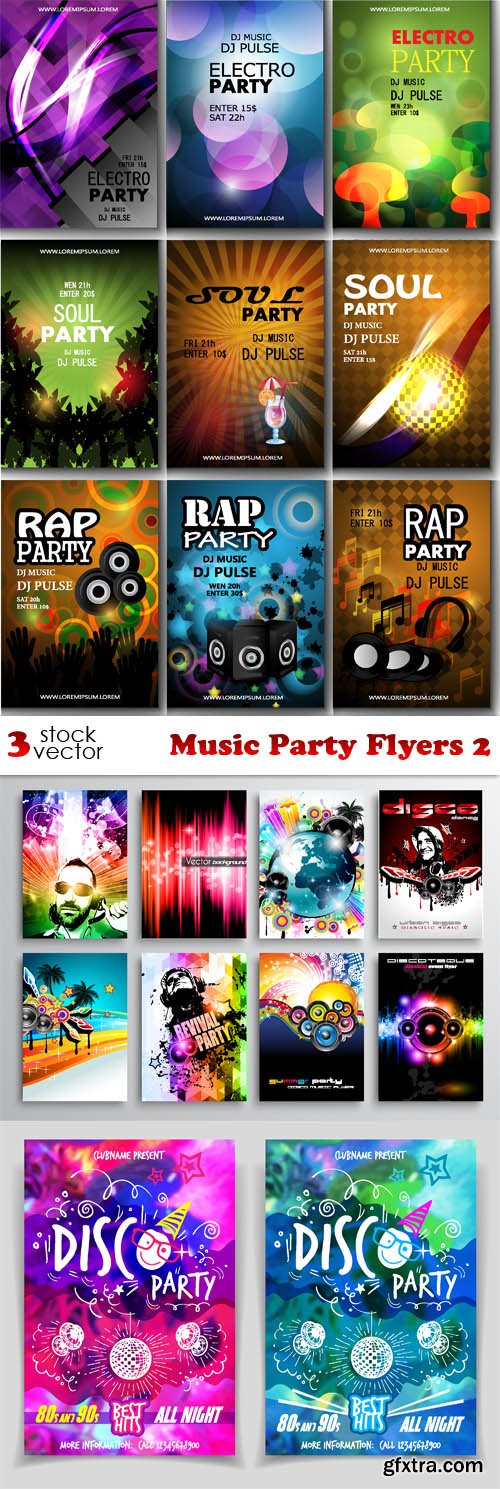 Vectors - Music Party Flyers 2