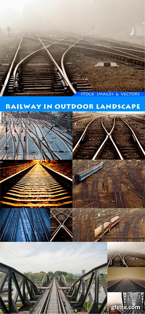 Railway in outdoor landscape 13X JPEG