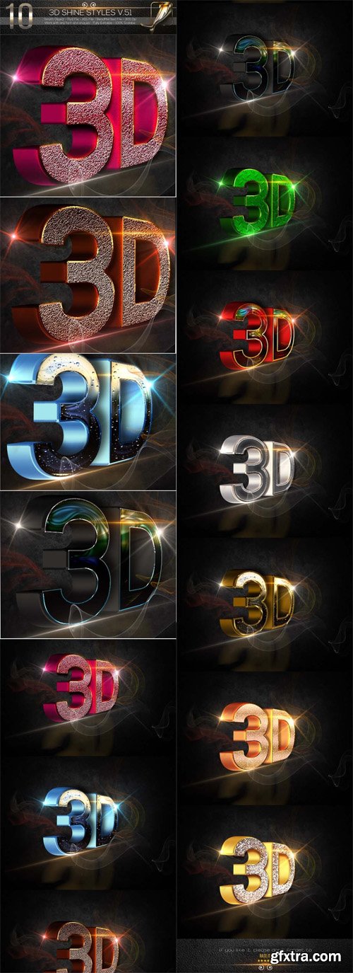 GraphicRiver 10 3D Text Style V.51Des 13916525