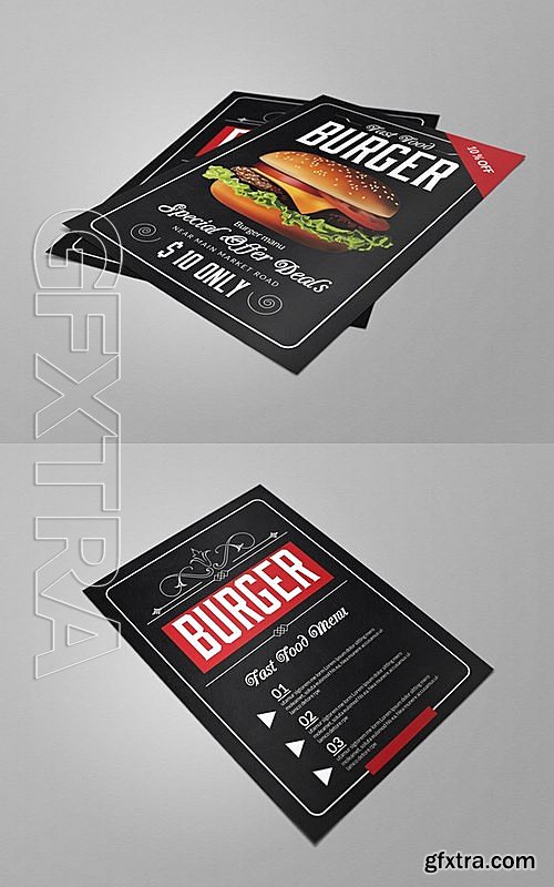 CM - Double Sided Fast Food Flyer 473181