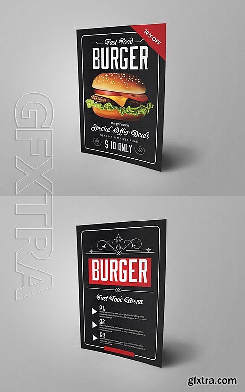 CM - Double Sided Fast Food Flyer 473181