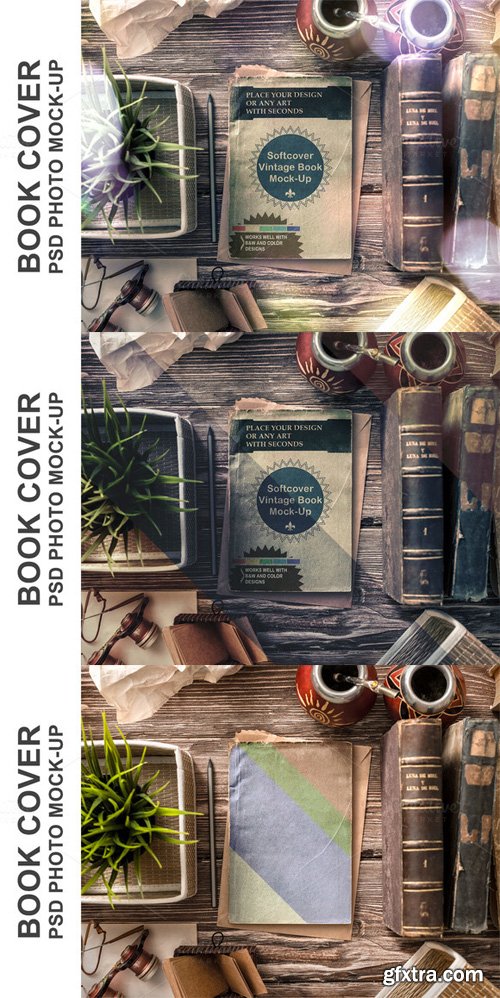 CM - Vintage Soft Cover Book Mock-up 470772