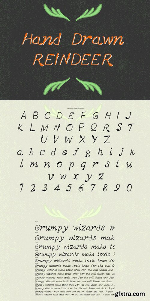 CM - Hand-Drawn Reindeer Font 473778