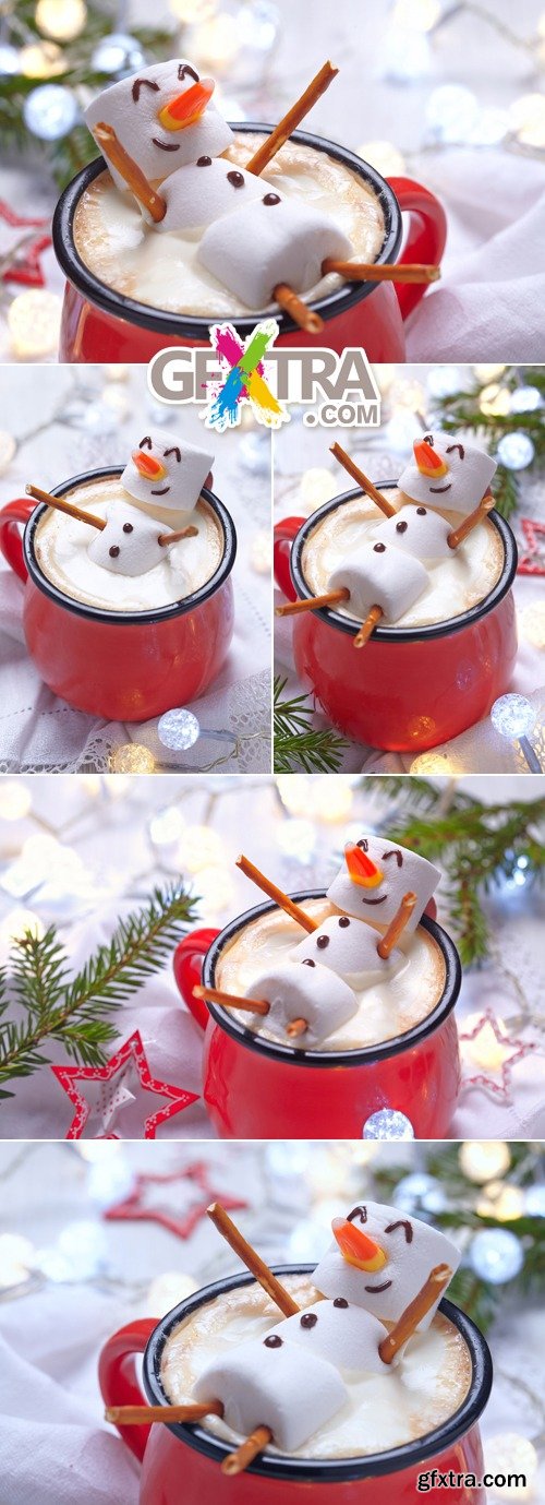 Stock Photo - Marshmallow Snowman