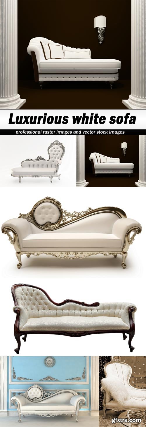 Luxurious white sofa