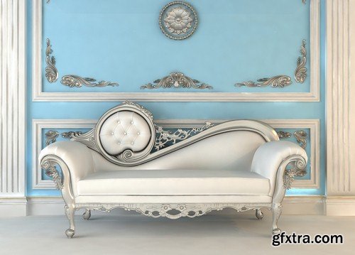 Luxurious white sofa