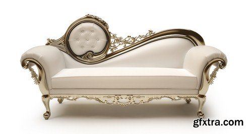 Luxurious white sofa