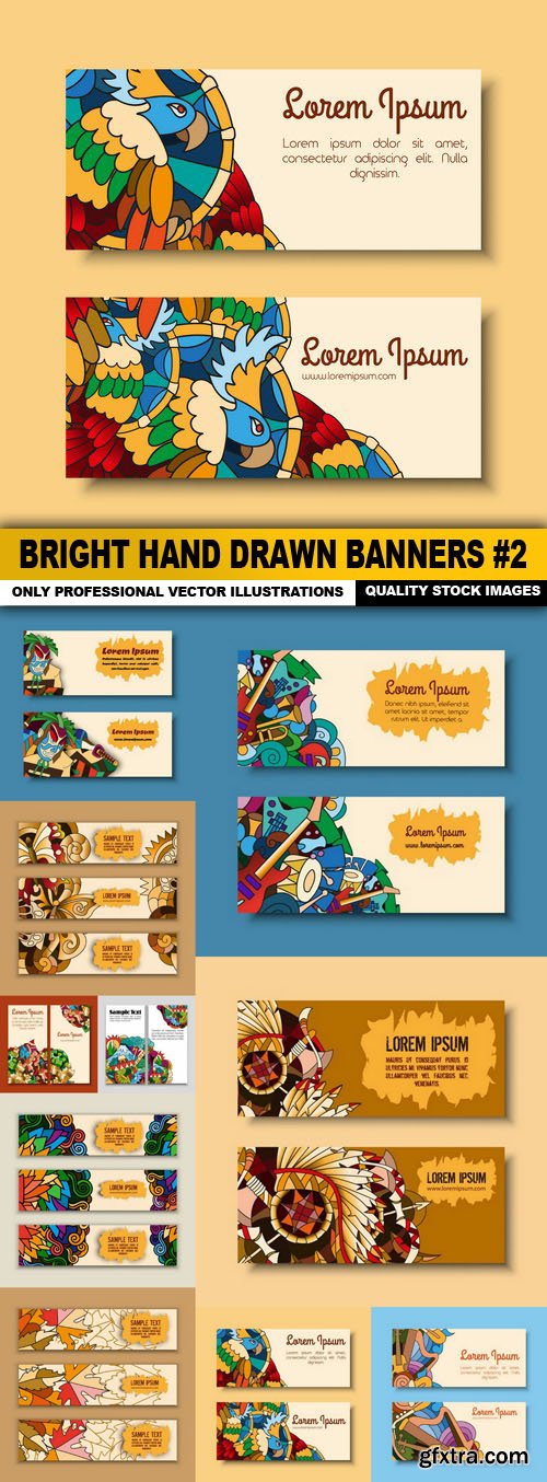 Bright Hand Drawn Banners #2 - 10 Vector