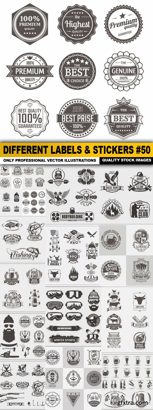 Different Labels &amp; Stickers #50 - 16 Vector