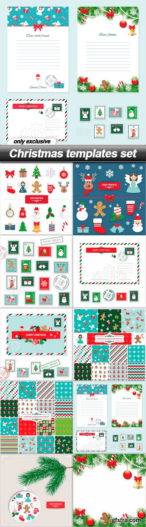 Christmas templates set - 10 EPS