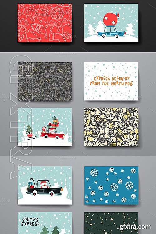 CM - Set of Cards in Christmas style 474411