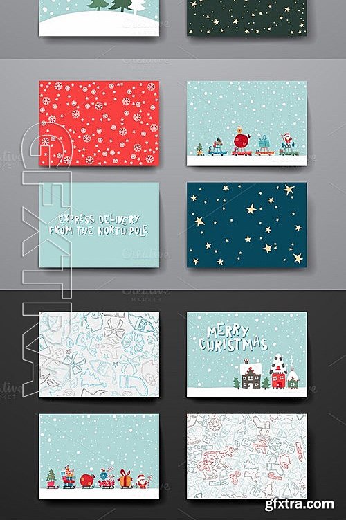 CM - Set of Cards in Christmas style 474411