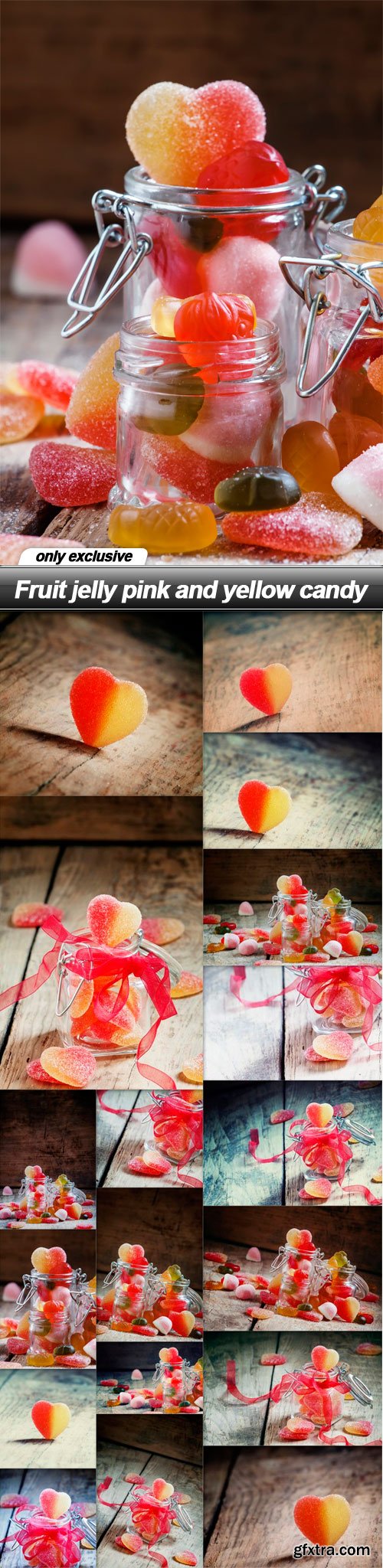 Fruit jelly pink and yellow candy - 18 UHQ JPEG