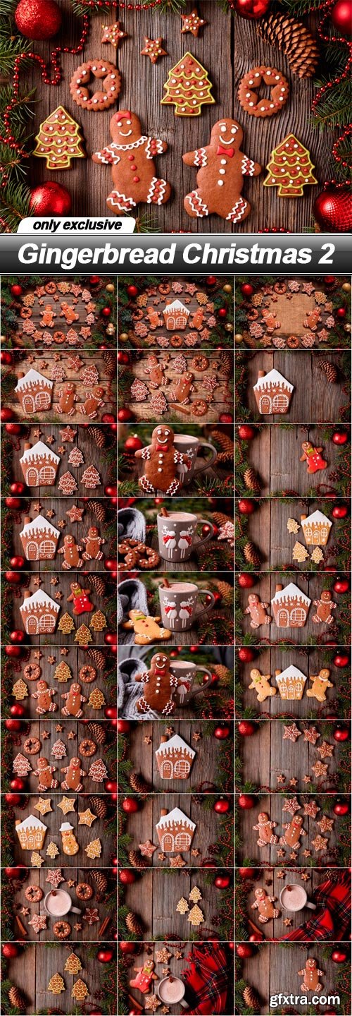 Gingerbread Christmas 2 - 30 UHQ JPEG