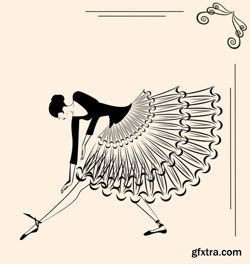 Collection of vector illustration picture retro girl male female male fashion an accessory 25 EPS