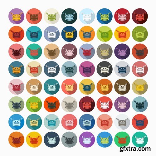 Multicolored  Icons Set - 8xEPS