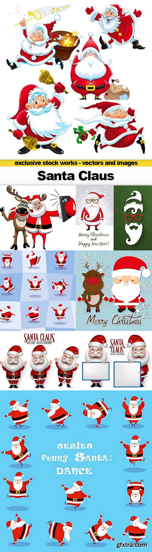 Santa Claus - Christmas Set, 8xEPS