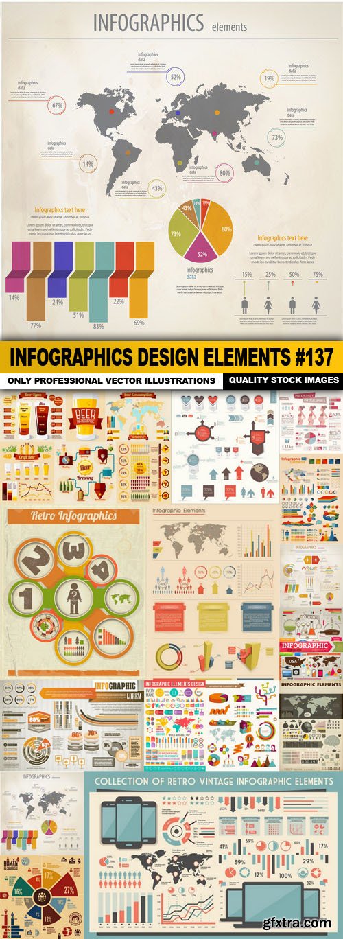 Infographics Design Elements #137 - 15 Vector