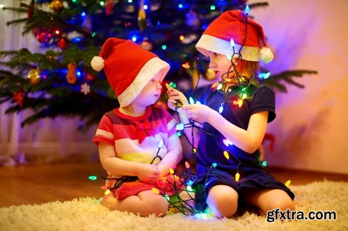 Collection of fireplace New Year Christmas celebration child children warm interior 25 HQ Jpeg