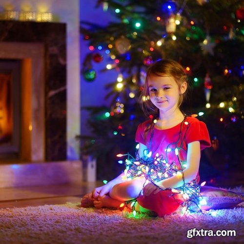 Collection of fireplace New Year Christmas celebration child children warm interior 25 HQ Jpeg